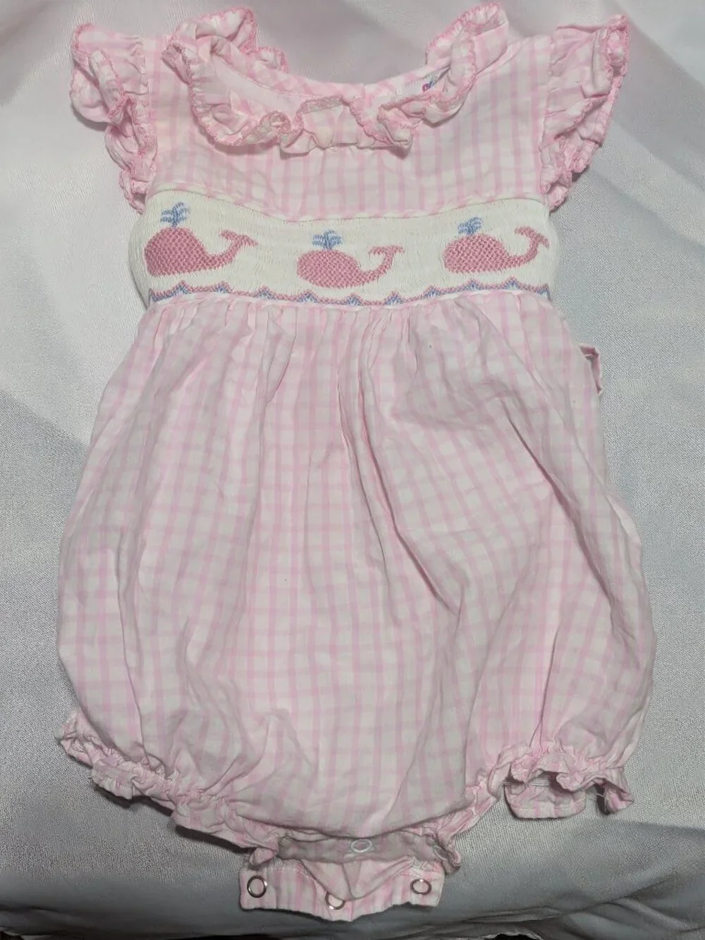 Smocked Whale Romper